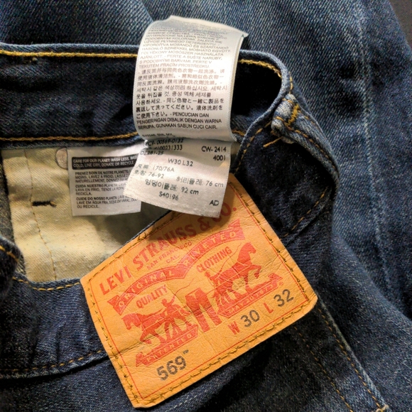 Levi's 569 Loose Straight Fit Men's Blue Jeans 30x32 - Picture 8 of 9